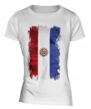Paraguay Grunge Flag Ladies T-Shirt