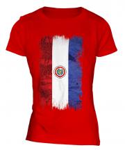 Paraguay Grunge Flag Ladies T-Shirt