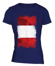 Peru Grunge Flag Ladies T-Shirt