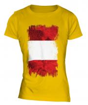 Peru Grunge Flag Ladies T-Shirt