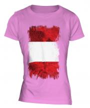 Peru Grunge Flag Ladies T-Shirt