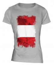 Peru Grunge Flag Ladies T-Shirt