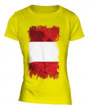 Peru Grunge Flag Ladies T-Shirt