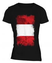 Peru Grunge Flag Ladies T-Shirt