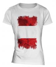 Peru Grunge Flag Ladies T-Shirt