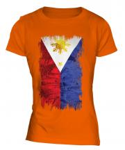Philippines Grunge Flag Ladies T-Shirt