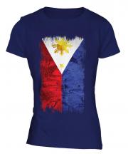 Philippines Grunge Flag Ladies T-Shirt