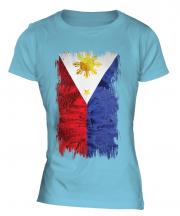 Philippines Grunge Flag Ladies T-Shirt