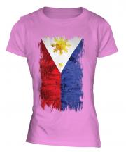 Philippines Grunge Flag Ladies T-Shirt