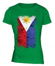 Philippines Grunge Flag Ladies T-Shirt