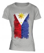 Philippines Grunge Flag Ladies T-Shirt