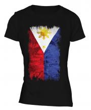 Philippines Grunge Flag Ladies T-Shirt