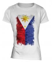 Philippines Grunge Flag Ladies T-Shirt