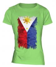 Philippines Grunge Flag Ladies T-Shirt
