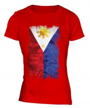 Philippines Grunge Flag Ladies T-Shirt