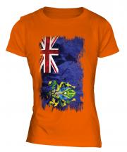 Pitcairn Islands Grunge Flag Ladies T-Shirt