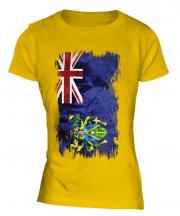 Pitcairn Islands Grunge Flag Ladies T-Shirt