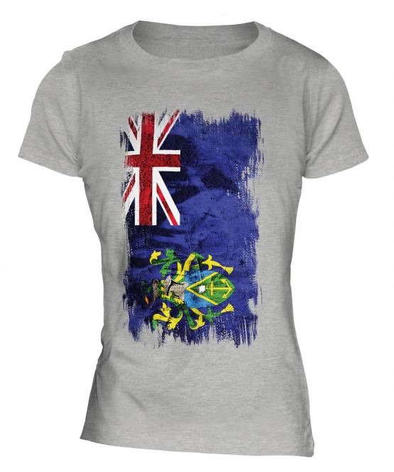Pitcairn Islands Grunge Flag Ladies T-Shirt