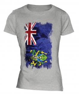 Pitcairn Islands Grunge Flag Ladies T-Shirt