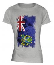 Pitcairn Islands Grunge Flag Ladies T-Shirt
