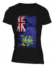 Pitcairn Islands Grunge Flag Ladies T-Shirt