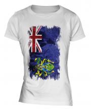 Pitcairn Islands Grunge Flag Ladies T-Shirt