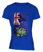 Pitcairn Islands Grunge Flag Ladies T-Shirt