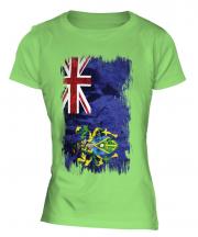 Pitcairn Islands Grunge Flag Ladies T-Shirt