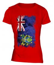 Pitcairn Islands Grunge Flag Ladies T-Shirt