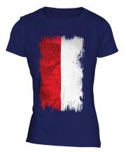 Poland Grunge Flag Ladies T-Shirt