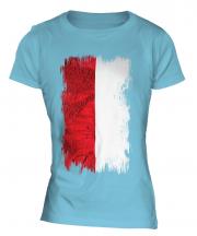 Poland Grunge Flag Ladies T-Shirt