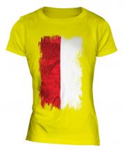 Poland Grunge Flag Ladies T-Shirt