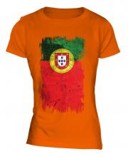 Portugal Grunge Flag Ladies T-Shirt