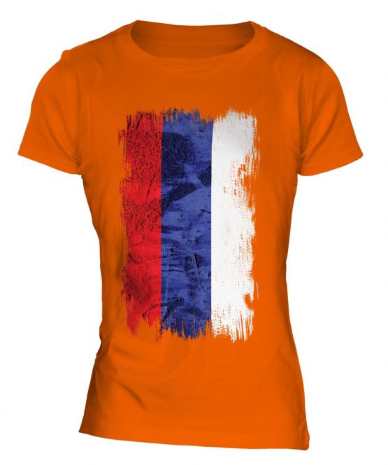 Republika Srpska Grunge Flag Ladies T-Shirt