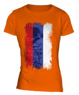 Republika Srpska Grunge Flag Ladies T-Shirt