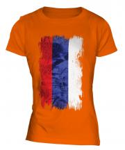 Republika Srpska Grunge Flag Ladies T-Shirt