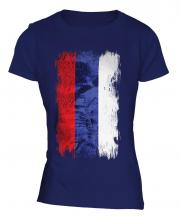 Republika Srpska Grunge Flag Ladies T-Shirt