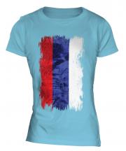 Republika Srpska Grunge Flag Ladies T-Shirt