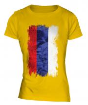 Republika Srpska Grunge Flag Ladies T-Shirt