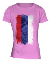 Republika Srpska Grunge Flag Ladies T-Shirt