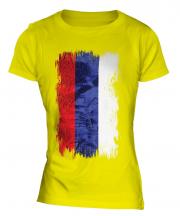 Republika Srpska Grunge Flag Ladies T-Shirt