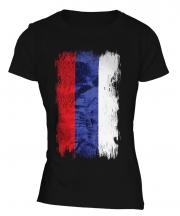 Republika Srpska Grunge Flag Ladies T-Shirt
