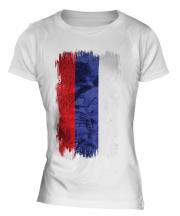 Republika Srpska Grunge Flag Ladies T-Shirt