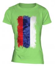 Republika Srpska Grunge Flag Ladies T-Shirt