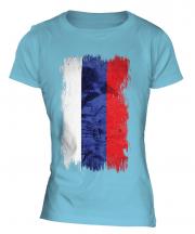 Russia Grunge Flag Ladies T-Shirt