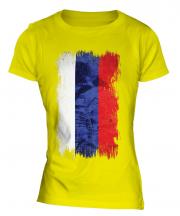 Russia Grunge Flag Ladies T-Shirt