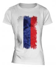 Russia Grunge Flag Ladies T-Shirt
