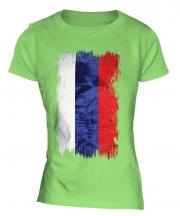 Russia Grunge Flag Ladies T-Shirt