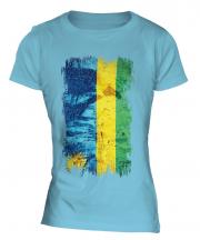 Rwanda Grunge Flag Ladies T-Shirt