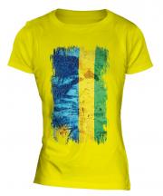 Rwanda Grunge Flag Ladies T-Shirt